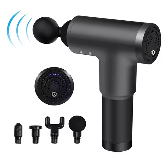 Happy Muscles – Massasje-pistol med 30 hastigheter og 8 hoder.